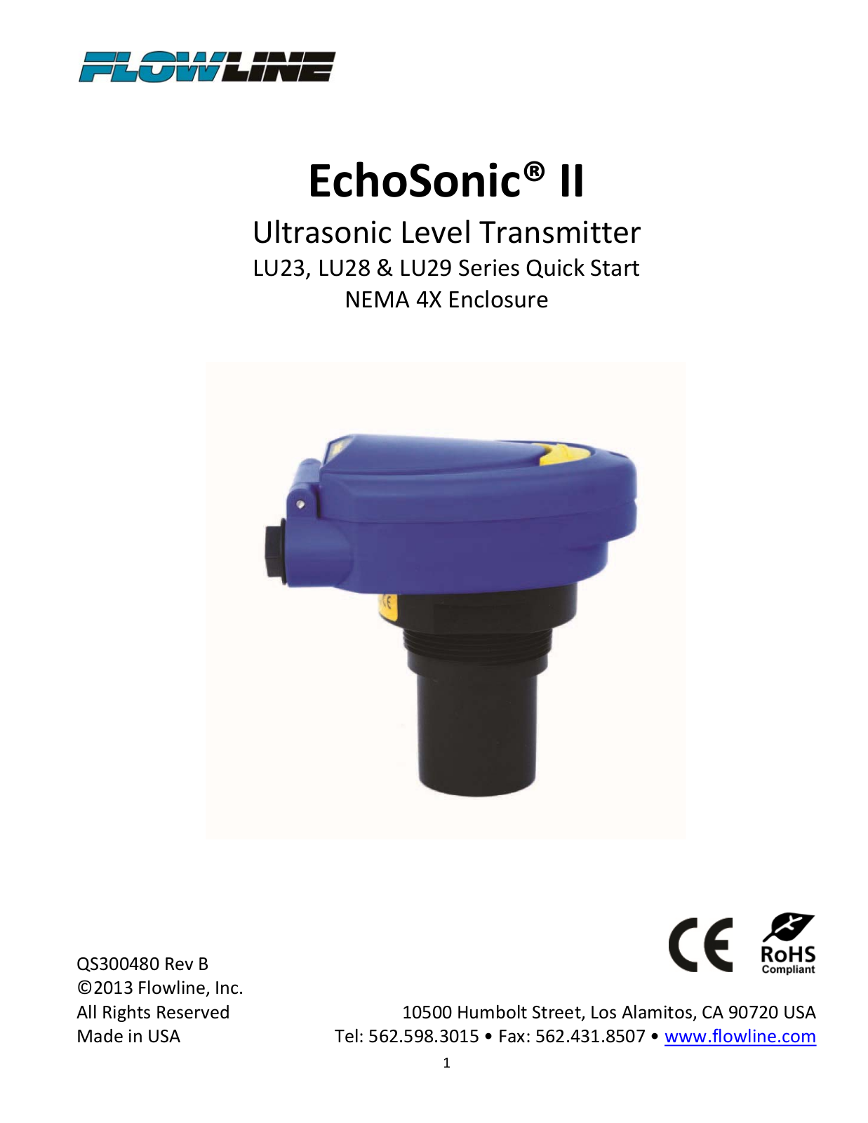 Flowline LU29 User Manual