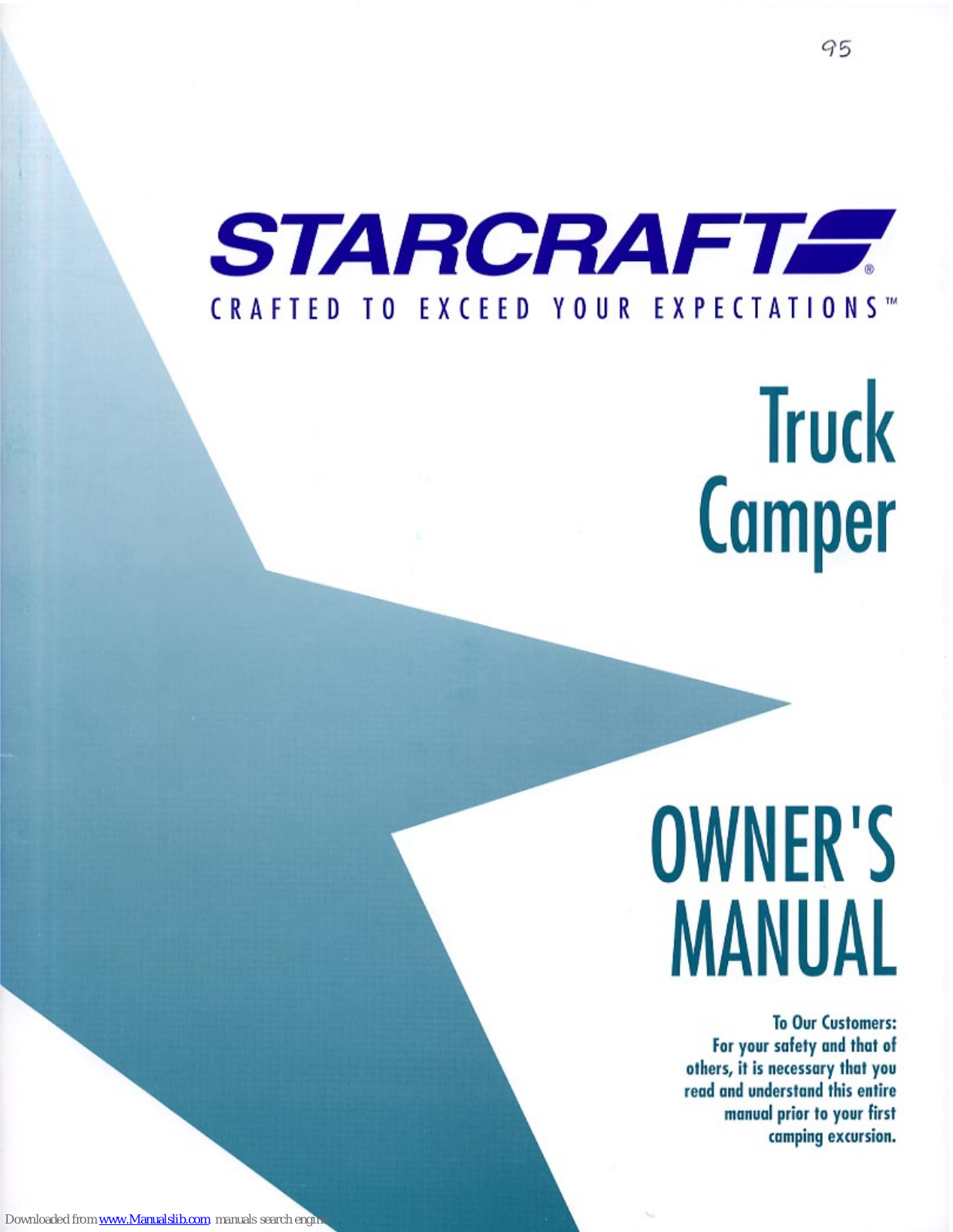 Starcraft 1995 Truck Camper Owner's Manual