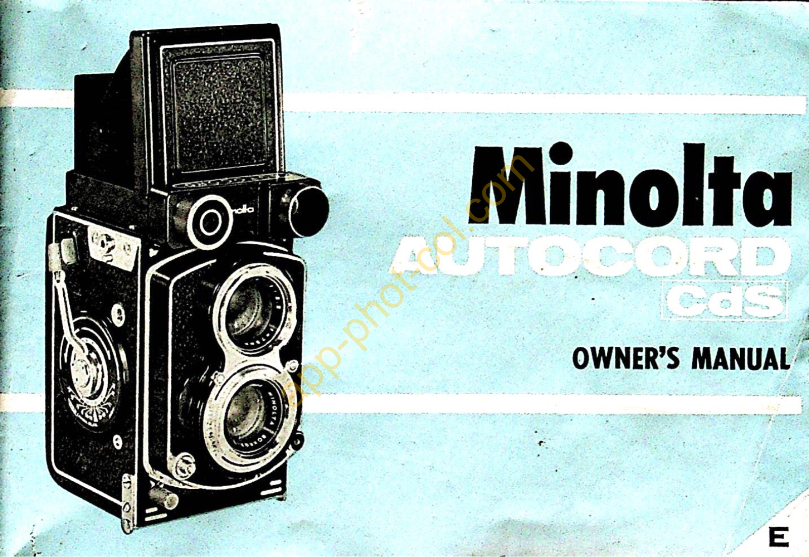 Minolta Autocord CDS Operation Manual