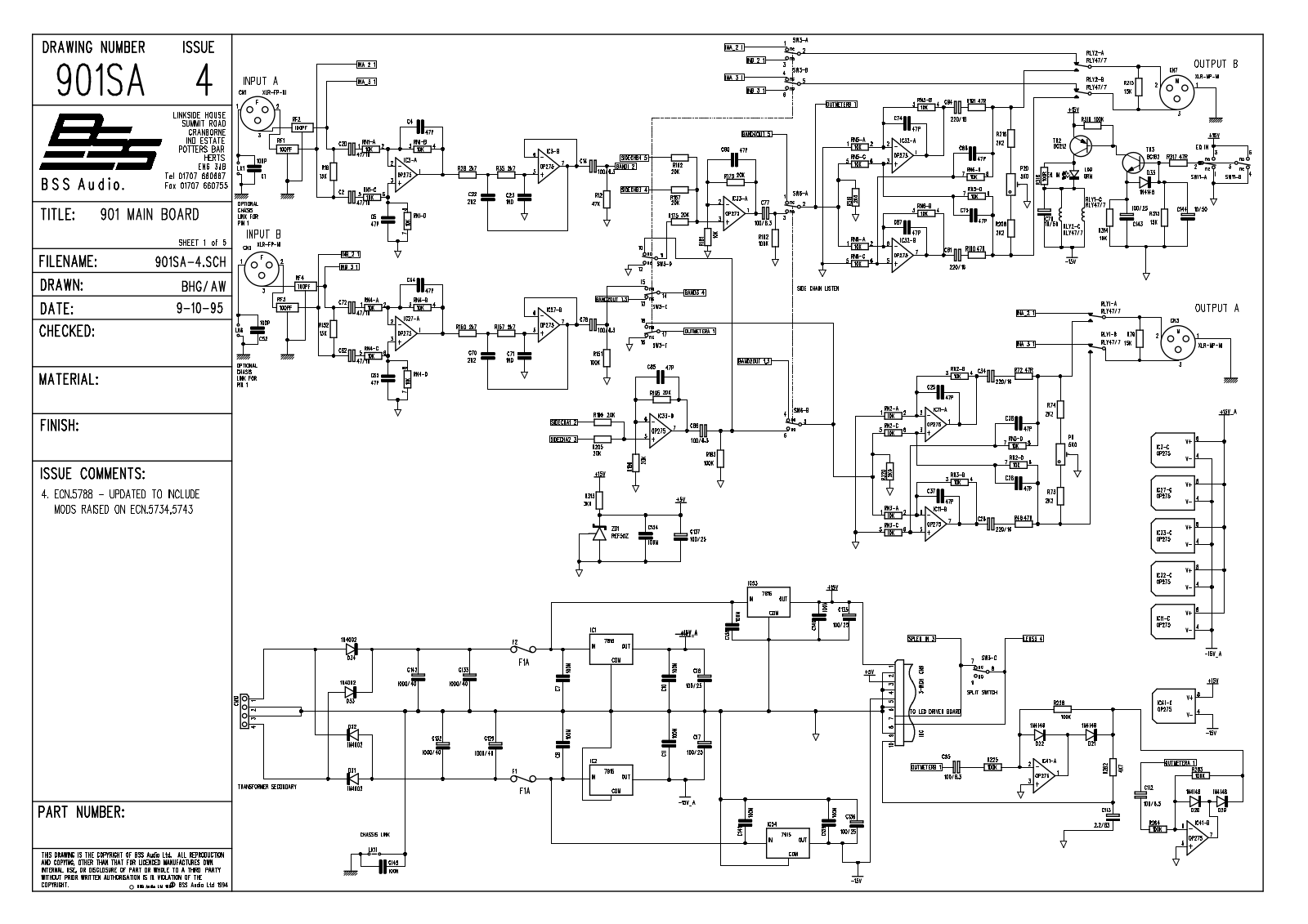 BSS DPR-901ii, DPR-901SA-1 Schematic