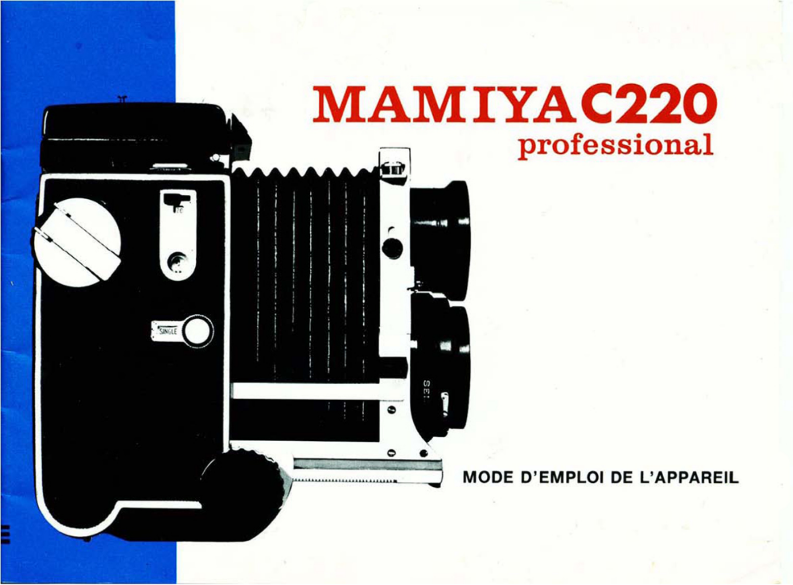 MAMIYA C220 Professional Instruction Manual
