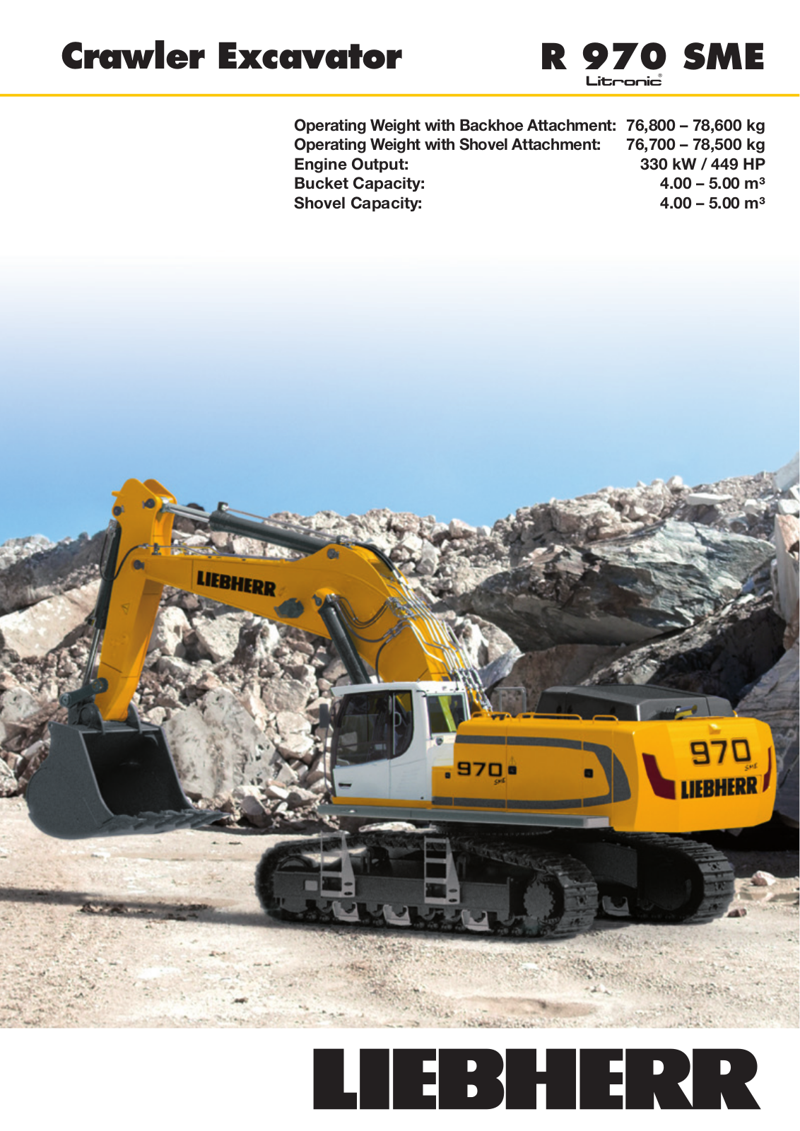 Liebherr R 970 SME User Manual