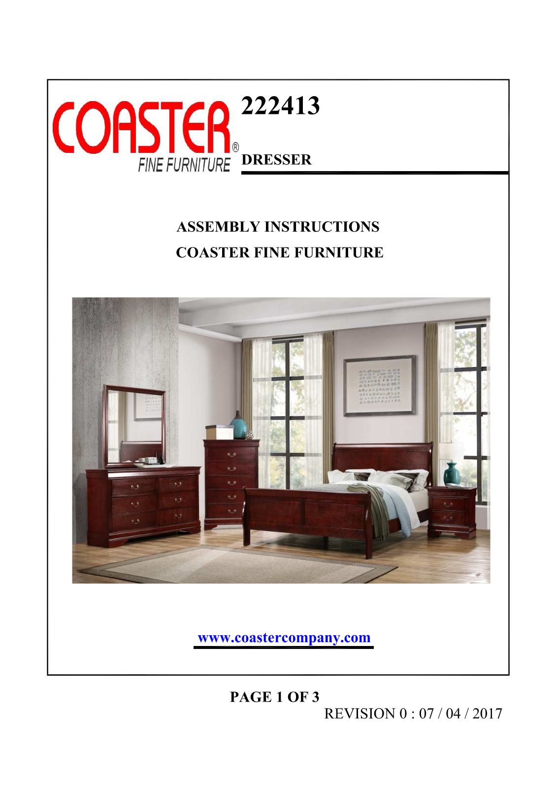 Coaster 222413 Assembly Guide - ManualMachine.com