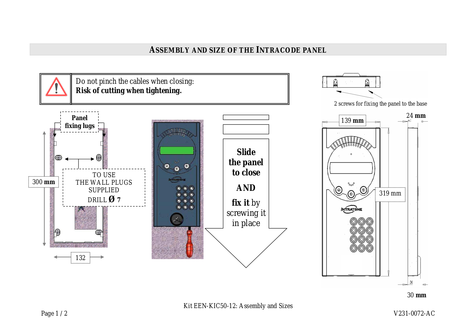 Intratone EEN-KIC12 User Manual