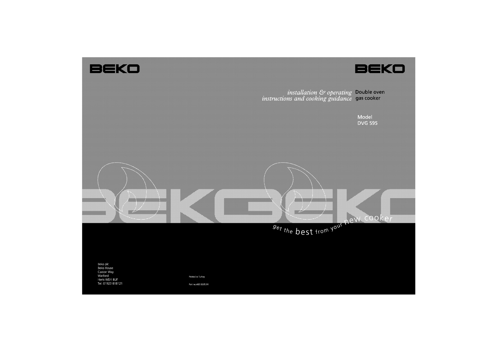 Beko DVG595 User Manual