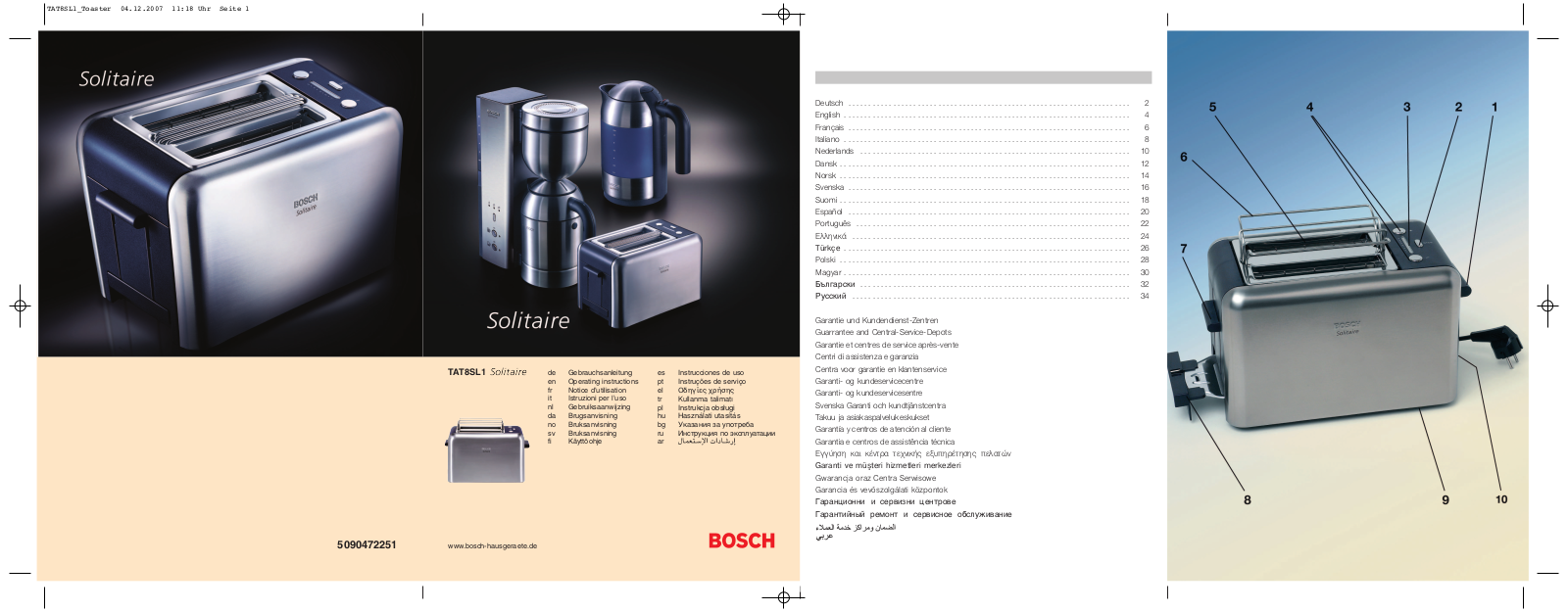 Bosch TAT8SL1 User Manual