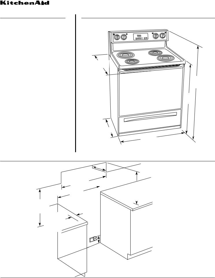 KitchenAid KERC100K Dimension Guide