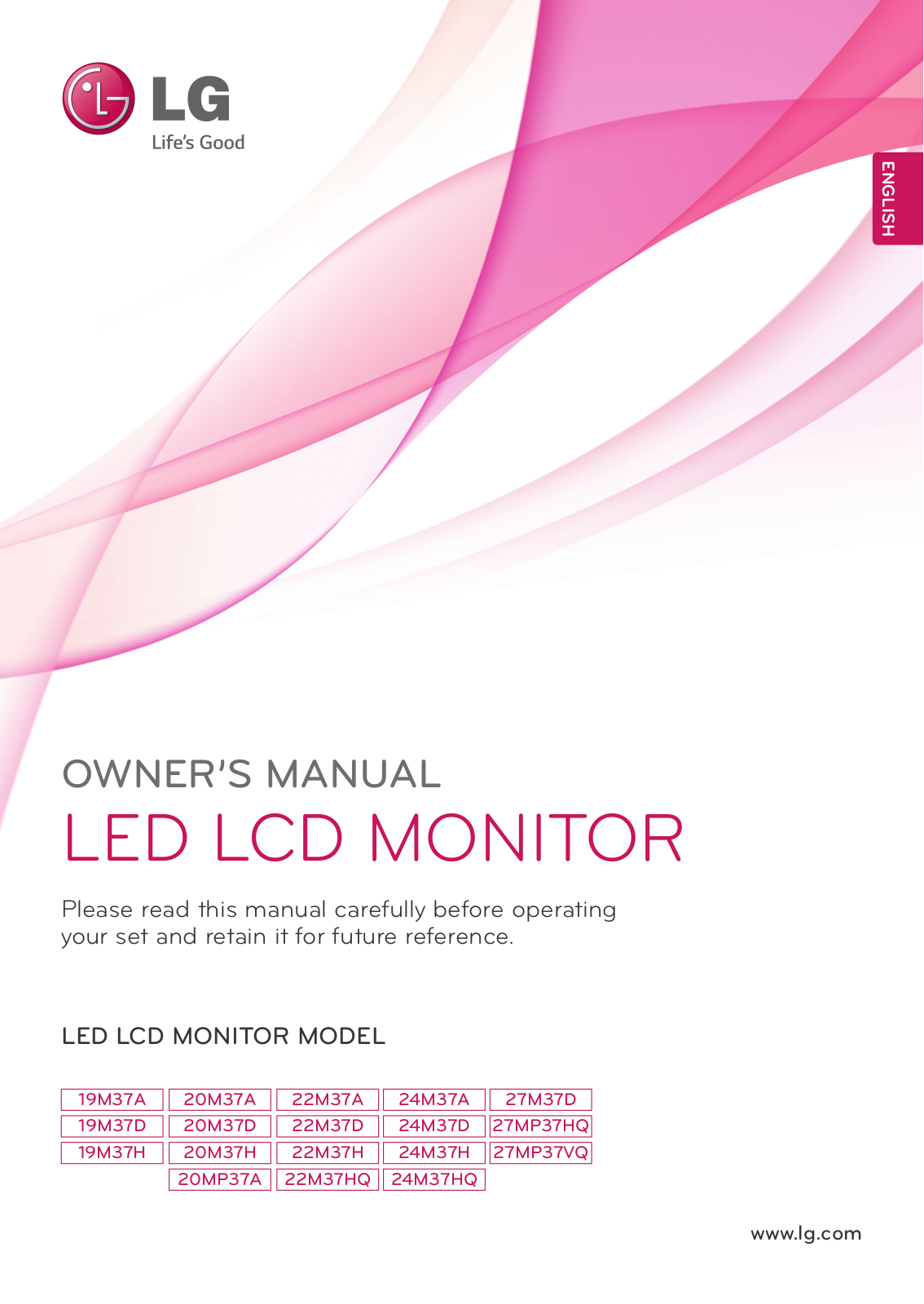 LG 19M37A-B, 27MP37HQ-B User manual