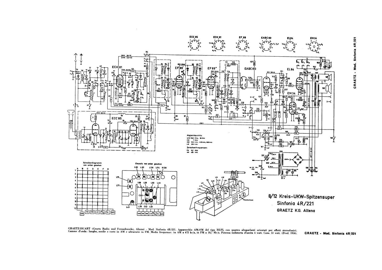 Graetz sinfonia 4r 221 schematic