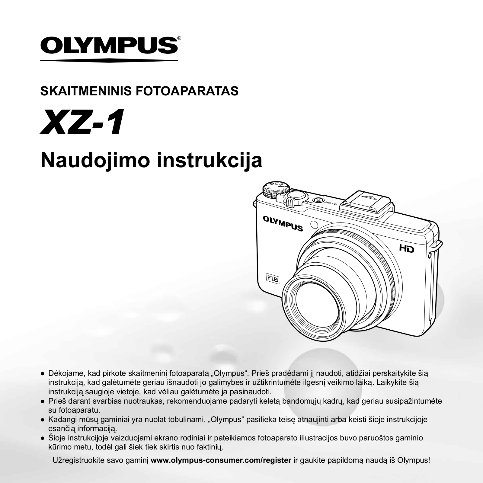 OLYMPUS XZ-1 User Manual