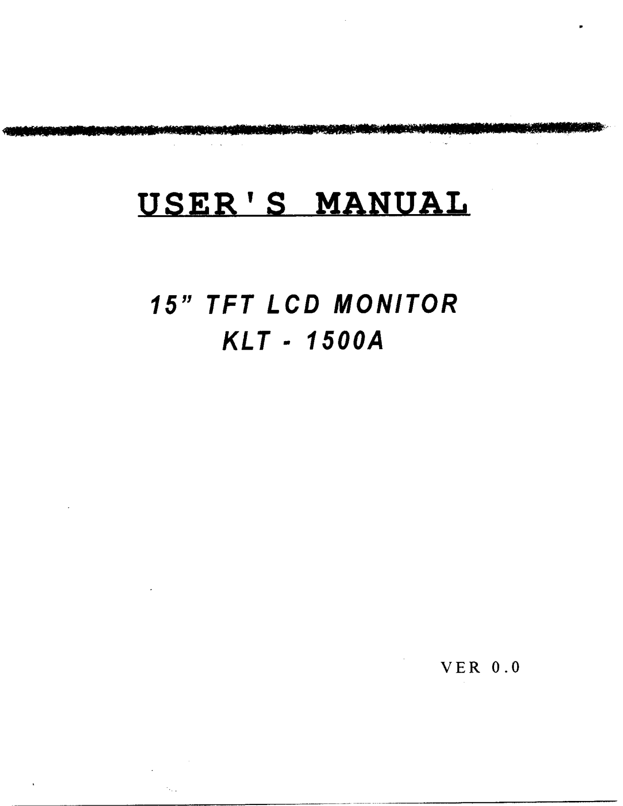 Korea Data Systems Co KLT 1500A User Manual