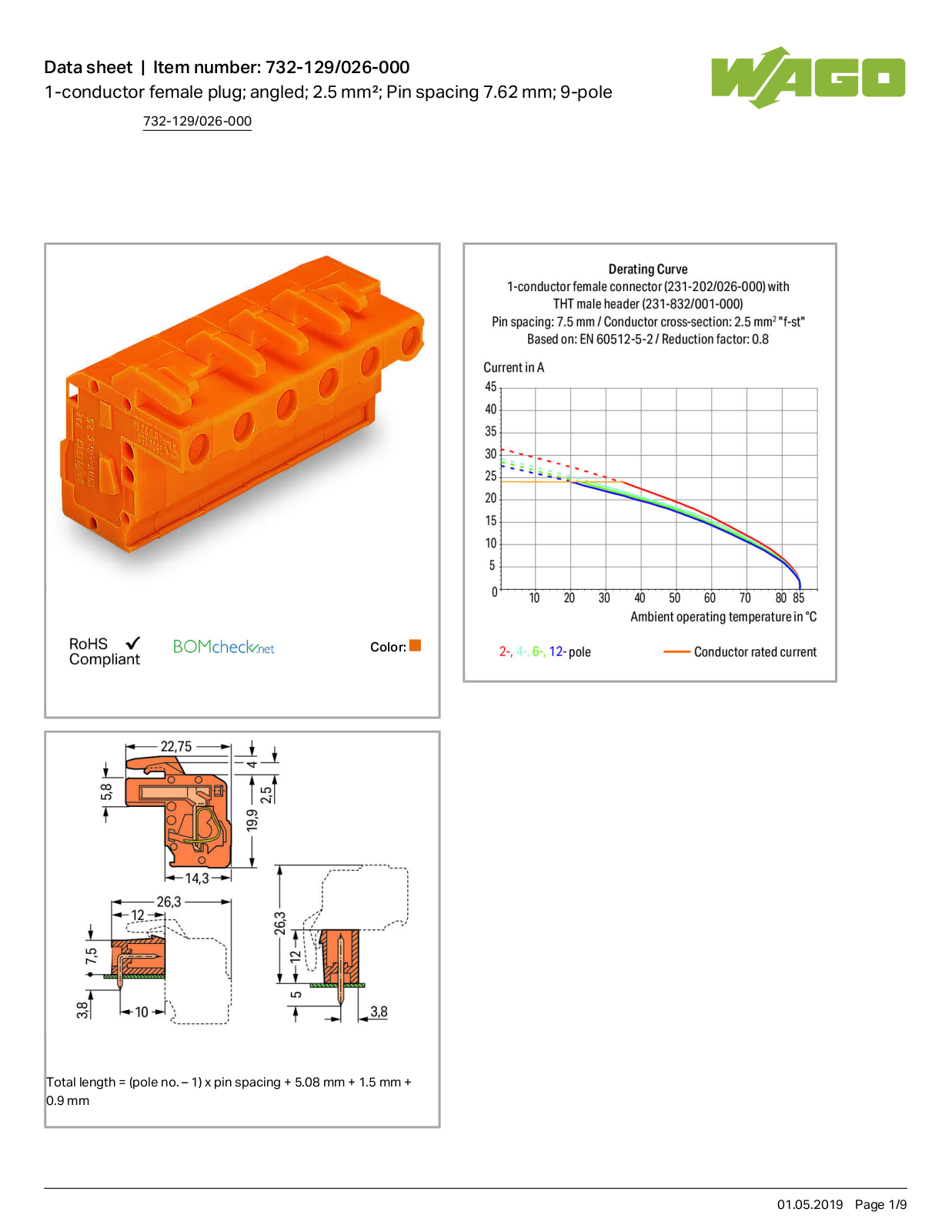 Wago 732-129/026-000 Data Sheet