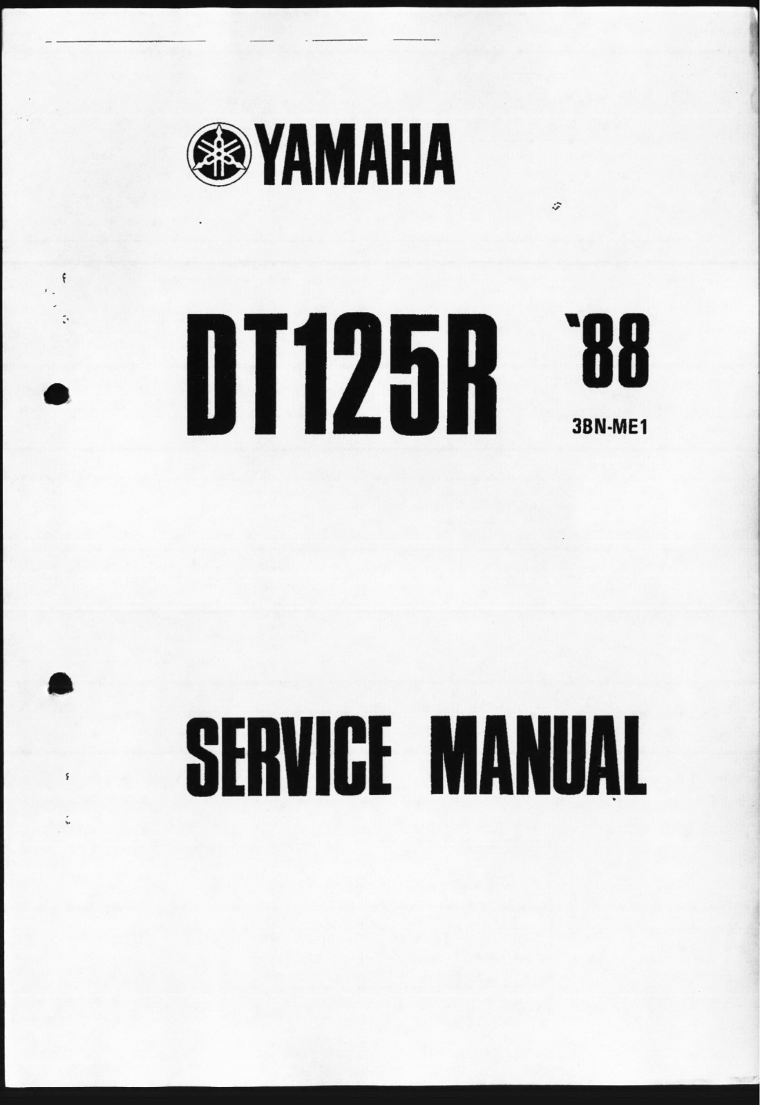 Yamaha DT125R 1988 Service Manual