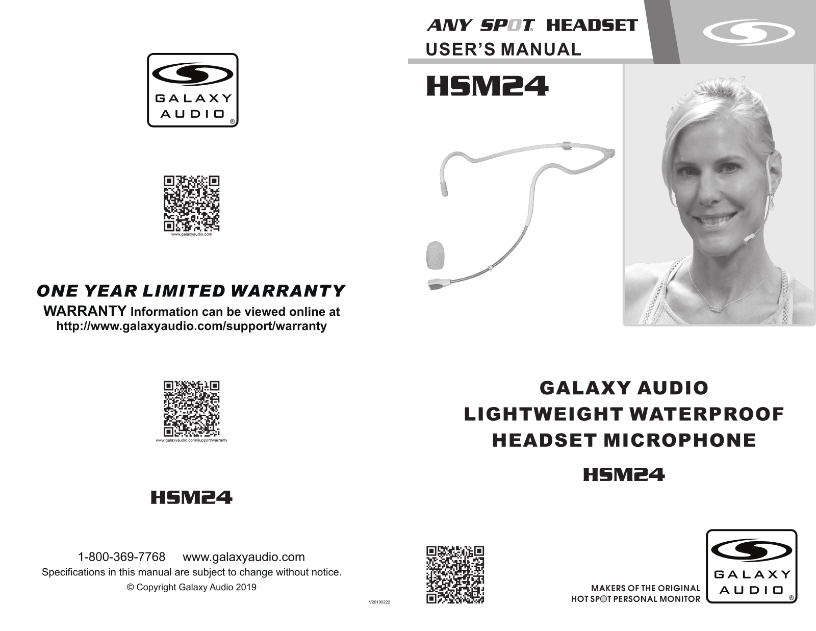 Galaxy Audio HSM24 Users Manual