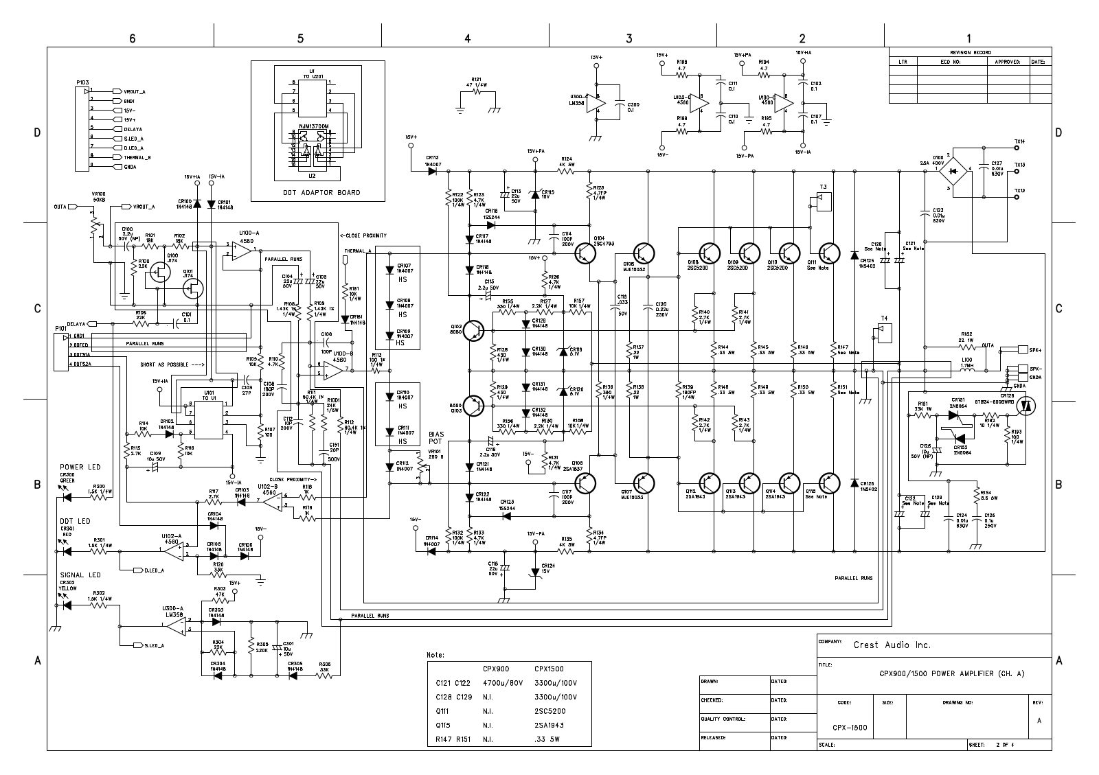 Crest cpx 900 Schematic