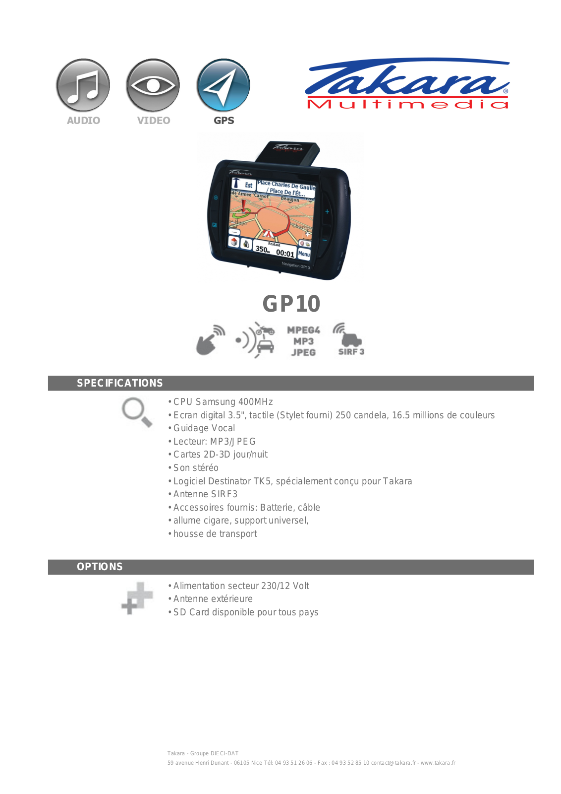 TAKARA GP10 User Manual