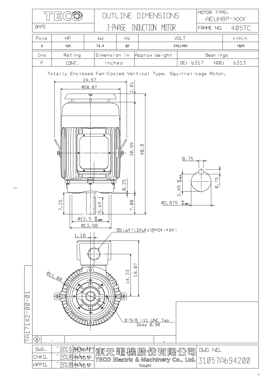 Teco NPV1004C Reference Drawing