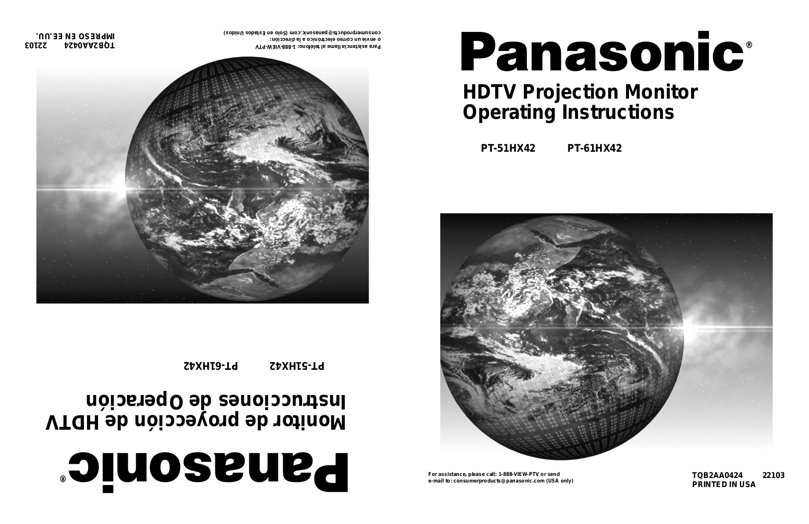 Panasonic PT-61HX42F, PT-51HX42F User Manual