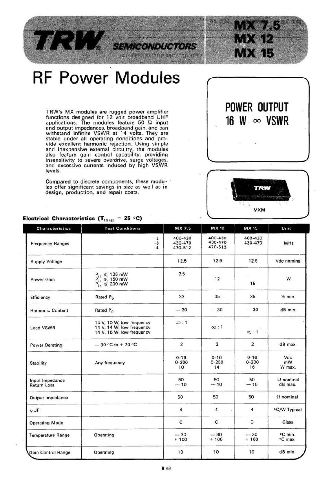 Datasheets MX7.5-1 Datasheet - ManualMachine.com