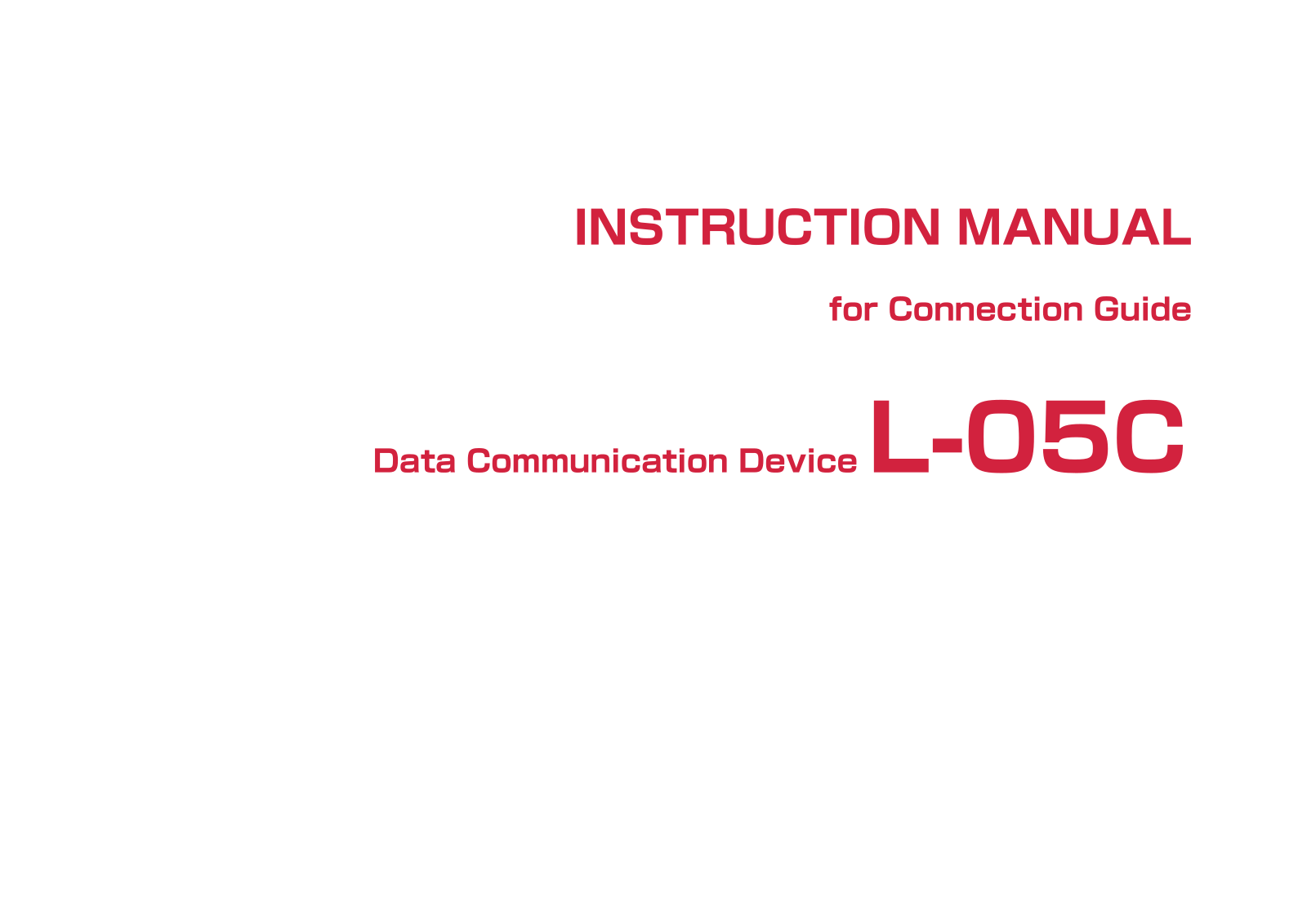 LG L05C Users manual