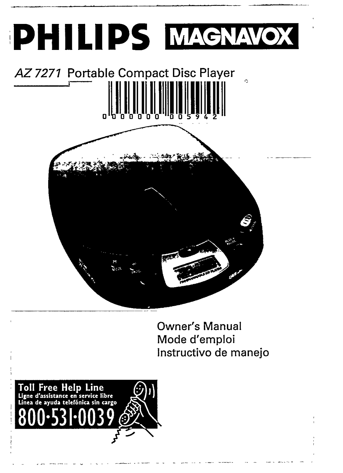 Philips AZ7271 User Manual