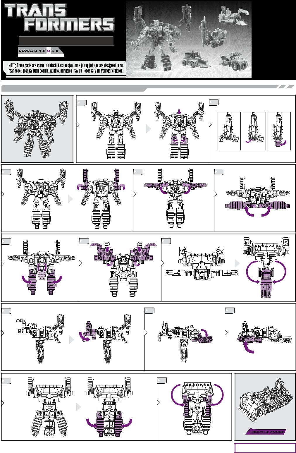 Hasbro TRANSFORMERS STEAMHAMMER User Manual