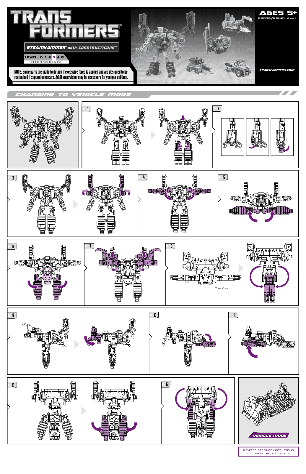 Hasbro TRANSFORMERS STEAMHAMMER User Manual - ManualMachine.com