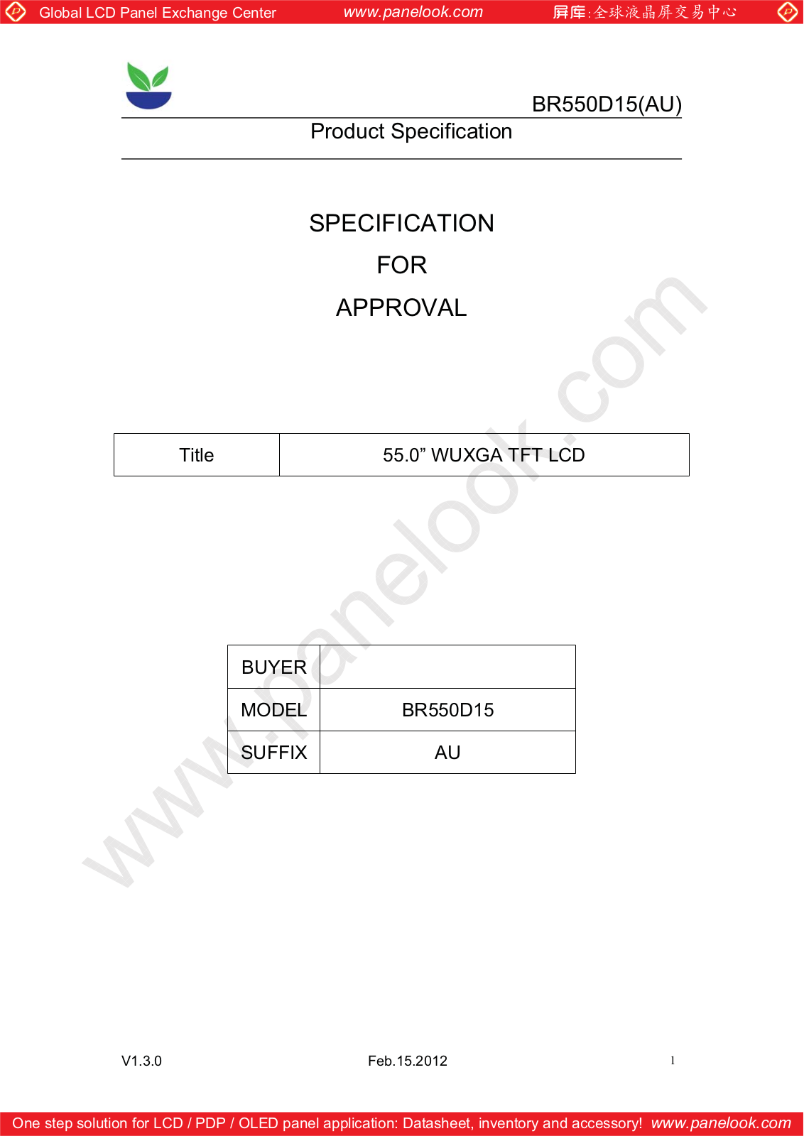 BERISE BR550D15 Specification