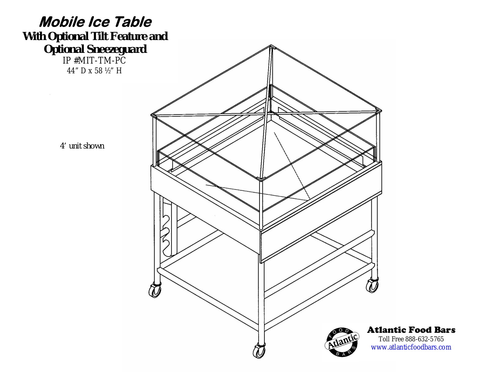 Atlantic Food Bar MIT-TM-PC User Manual