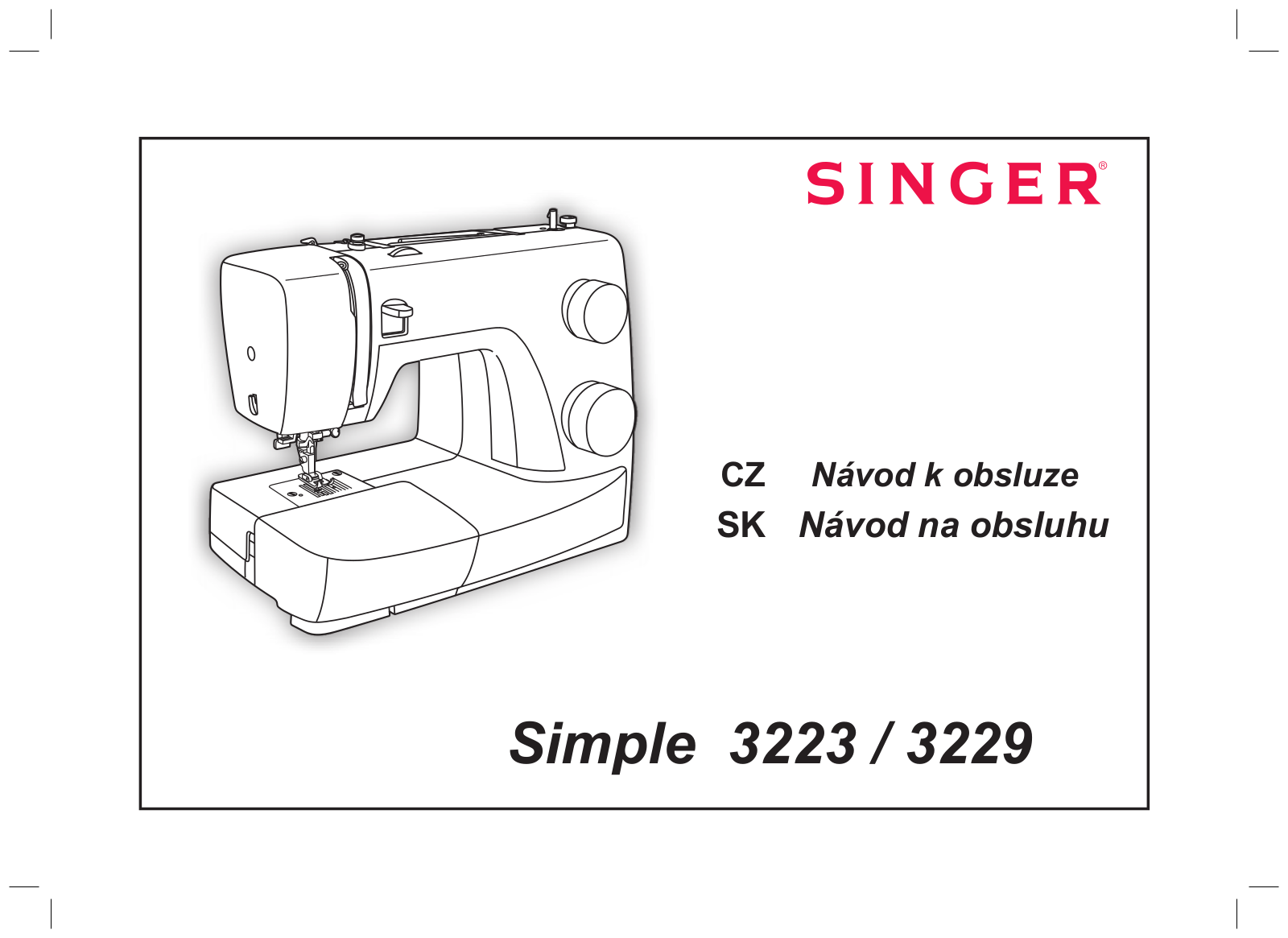 Singer Simple 3223 User Manual