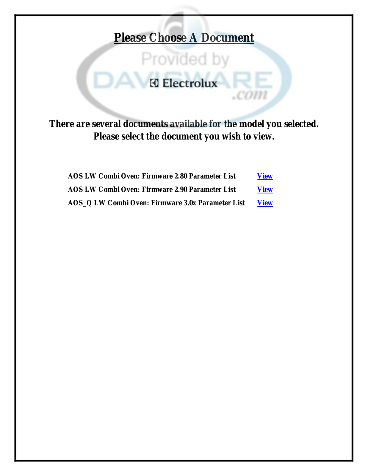 Electrolux AOS061EABQ User Manual