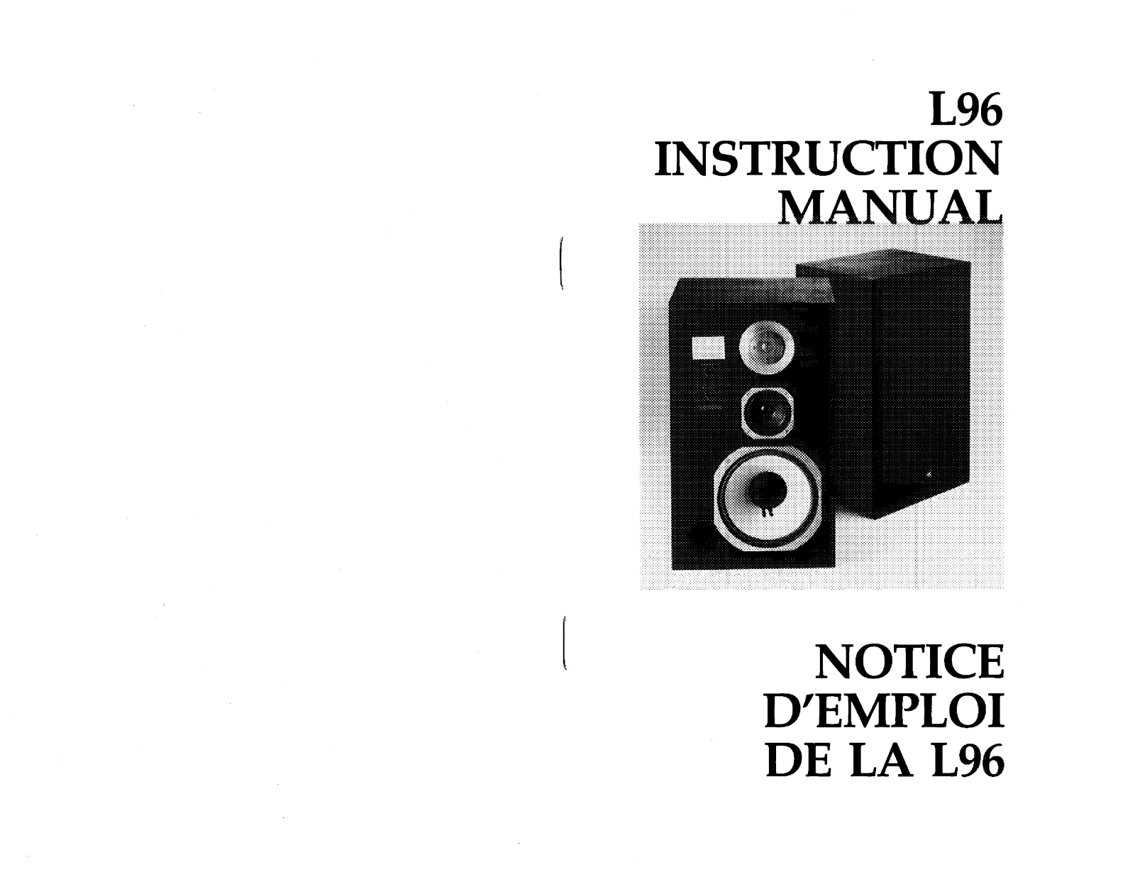 JBL L96 User Manual - ManualMachine.com
