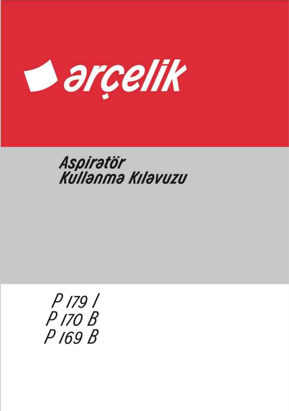 Arçelik P170B, P169B User manual