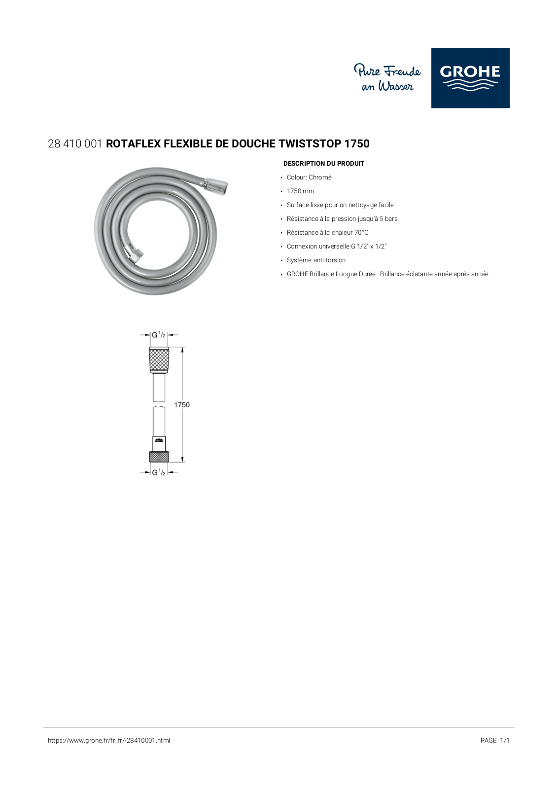 Grohe 28410001 Specification - ManualMachine.com