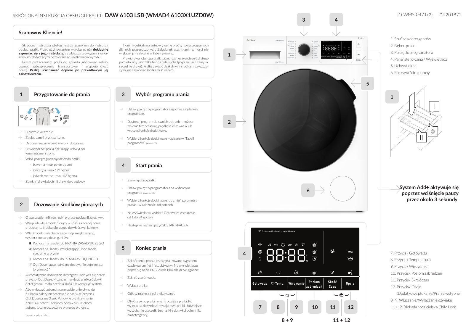 Amica DAW 6103 LSB User guide