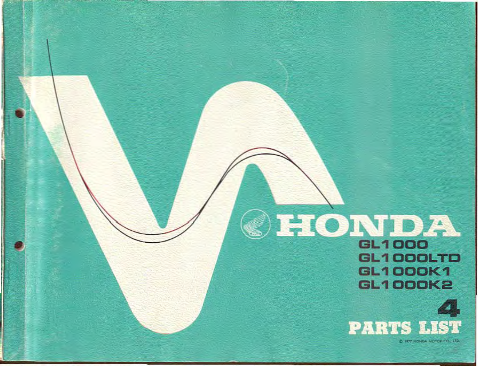 Honda gl1000 1975-1977 parts manual