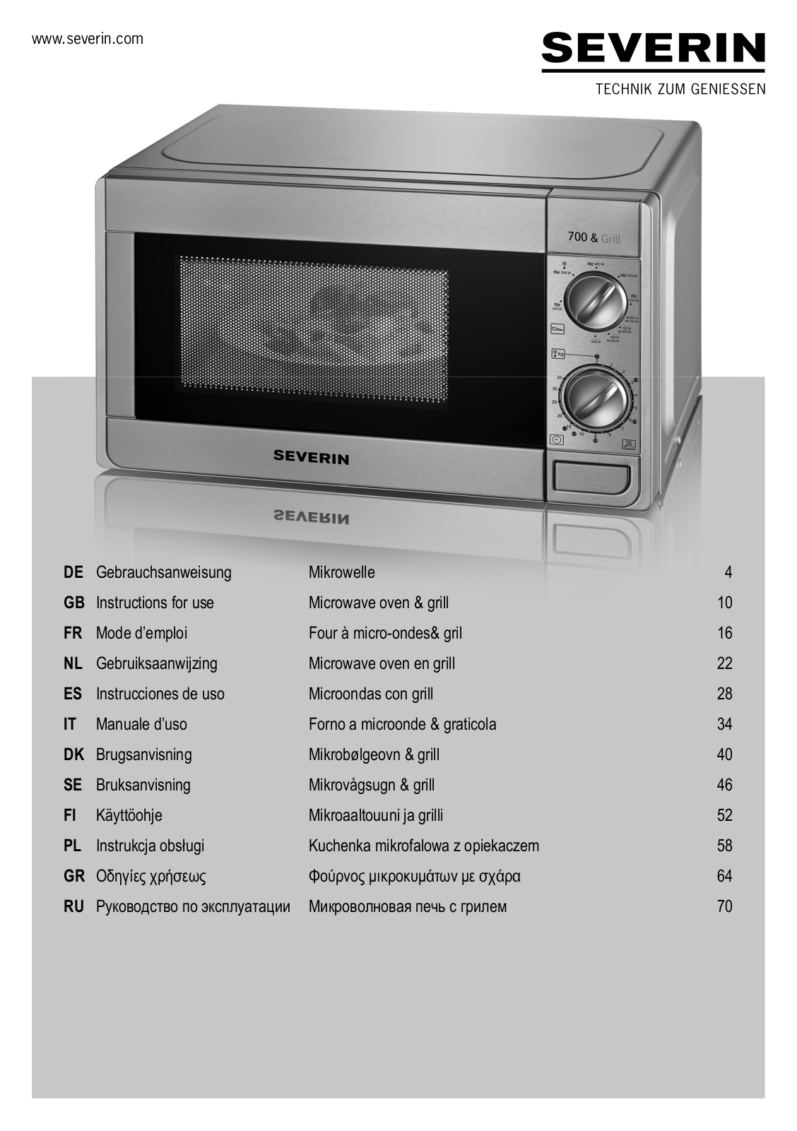 Severin MW 7879 User Manual