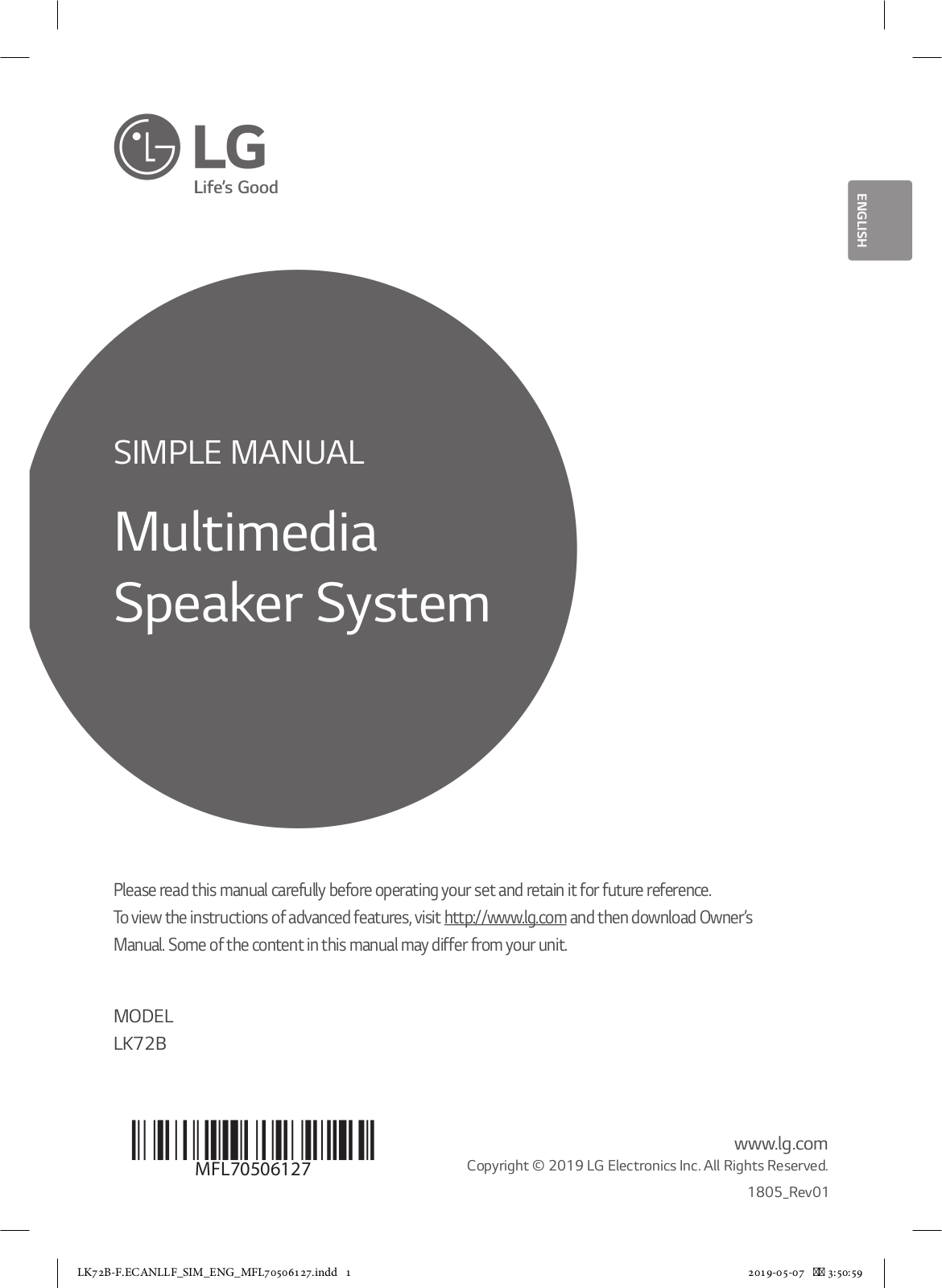 LG LK72B User Manual