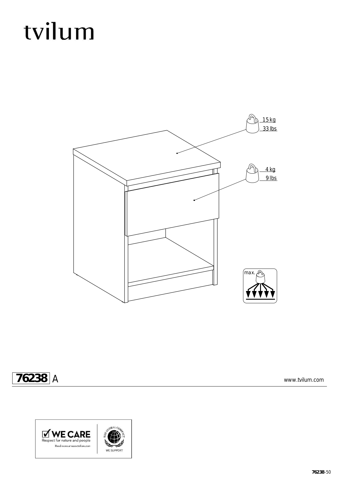 Tvilum 76238 User Manual