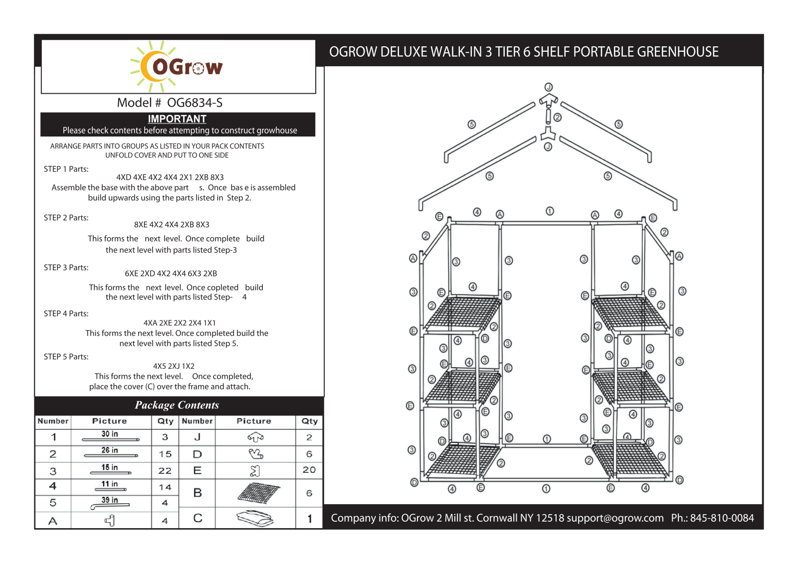 OGrow GROW1005 Assembly Instructions - ManualMachine.com