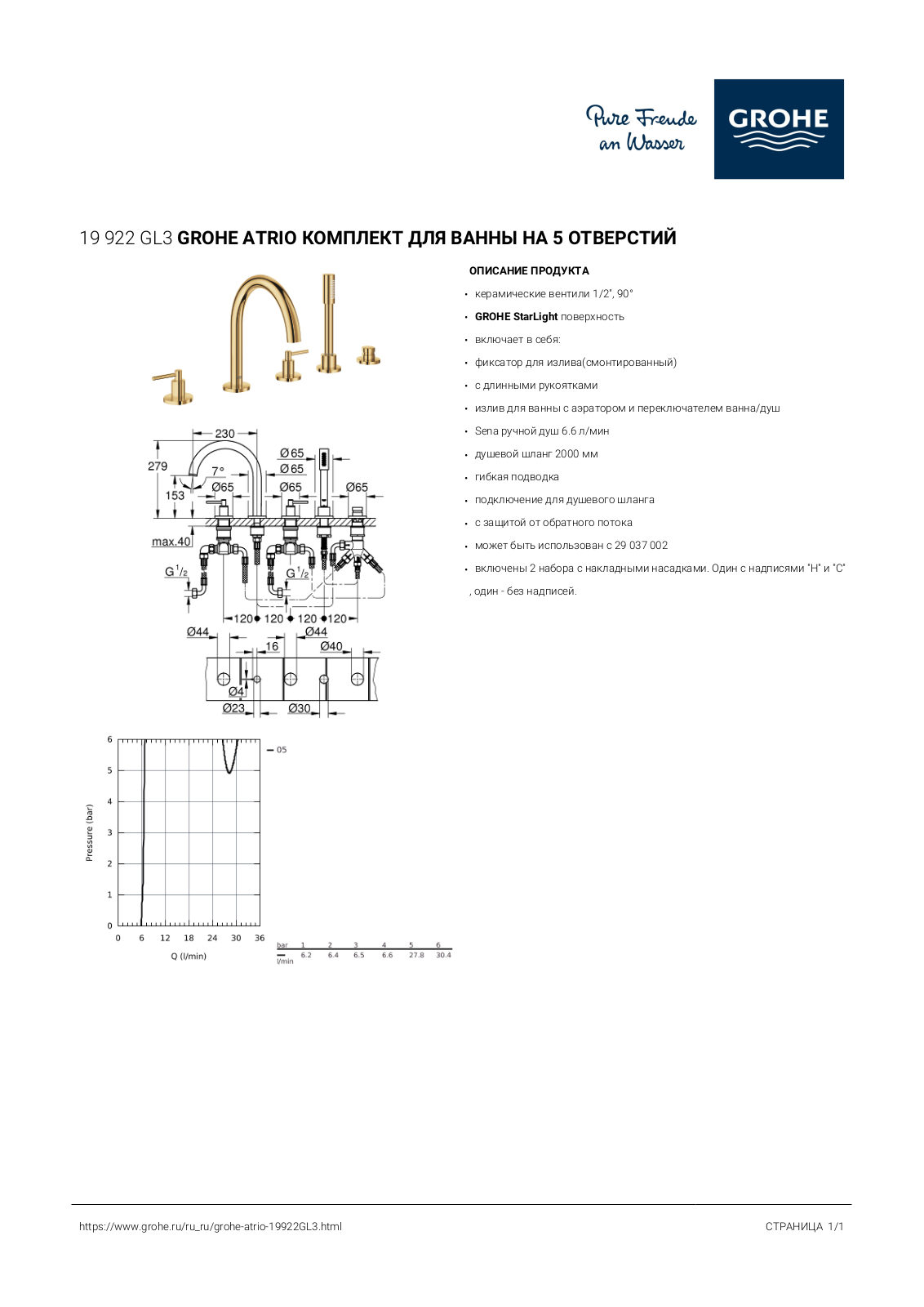 Grohe 19922GL3 User guide