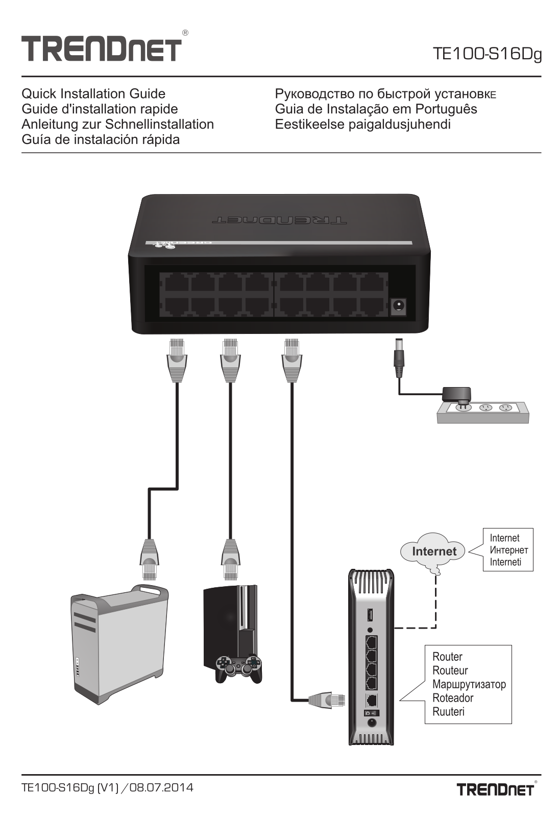 TRENDnet TE100-S16Dg operation manual