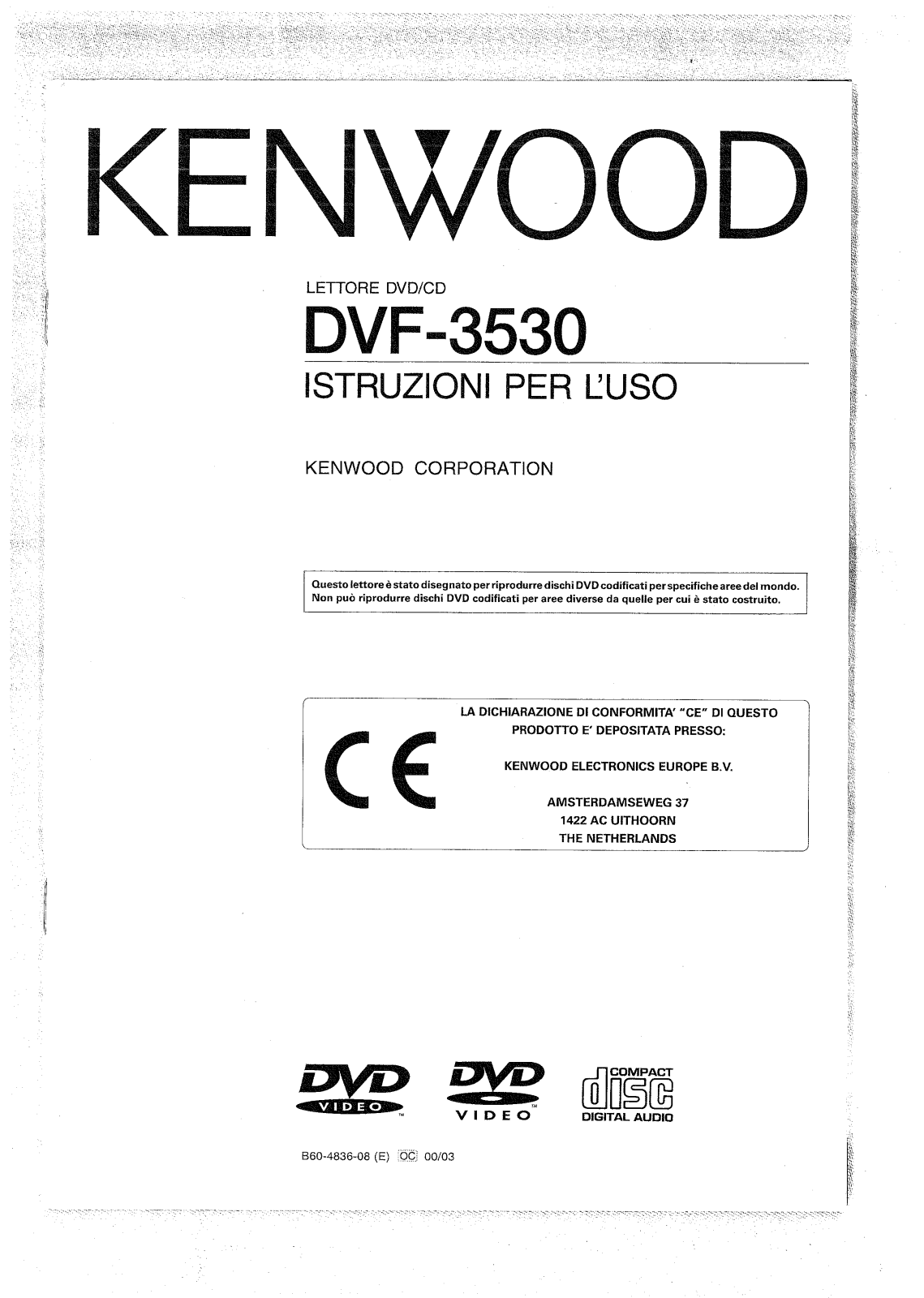 Kenwood DVF-3530 User Manual