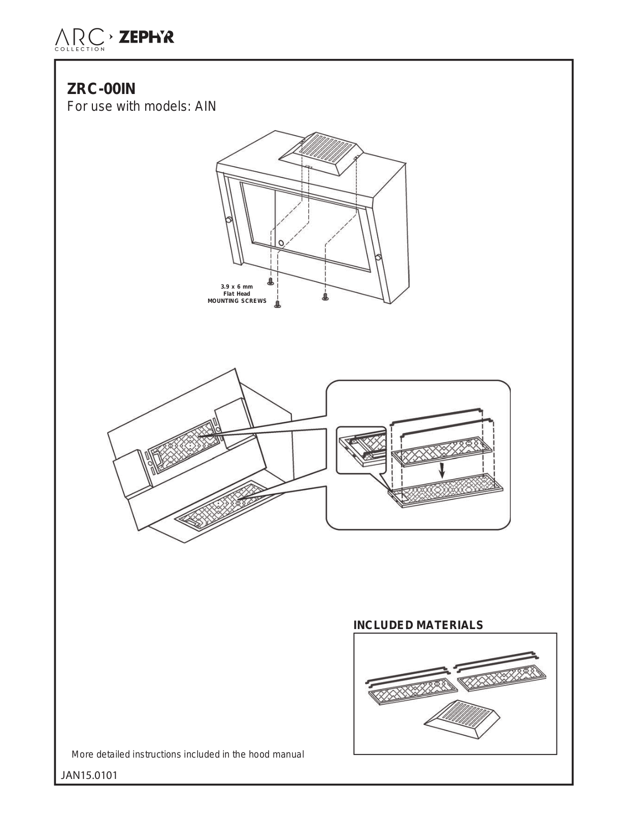 Zephyr AINM80AWX User Manual