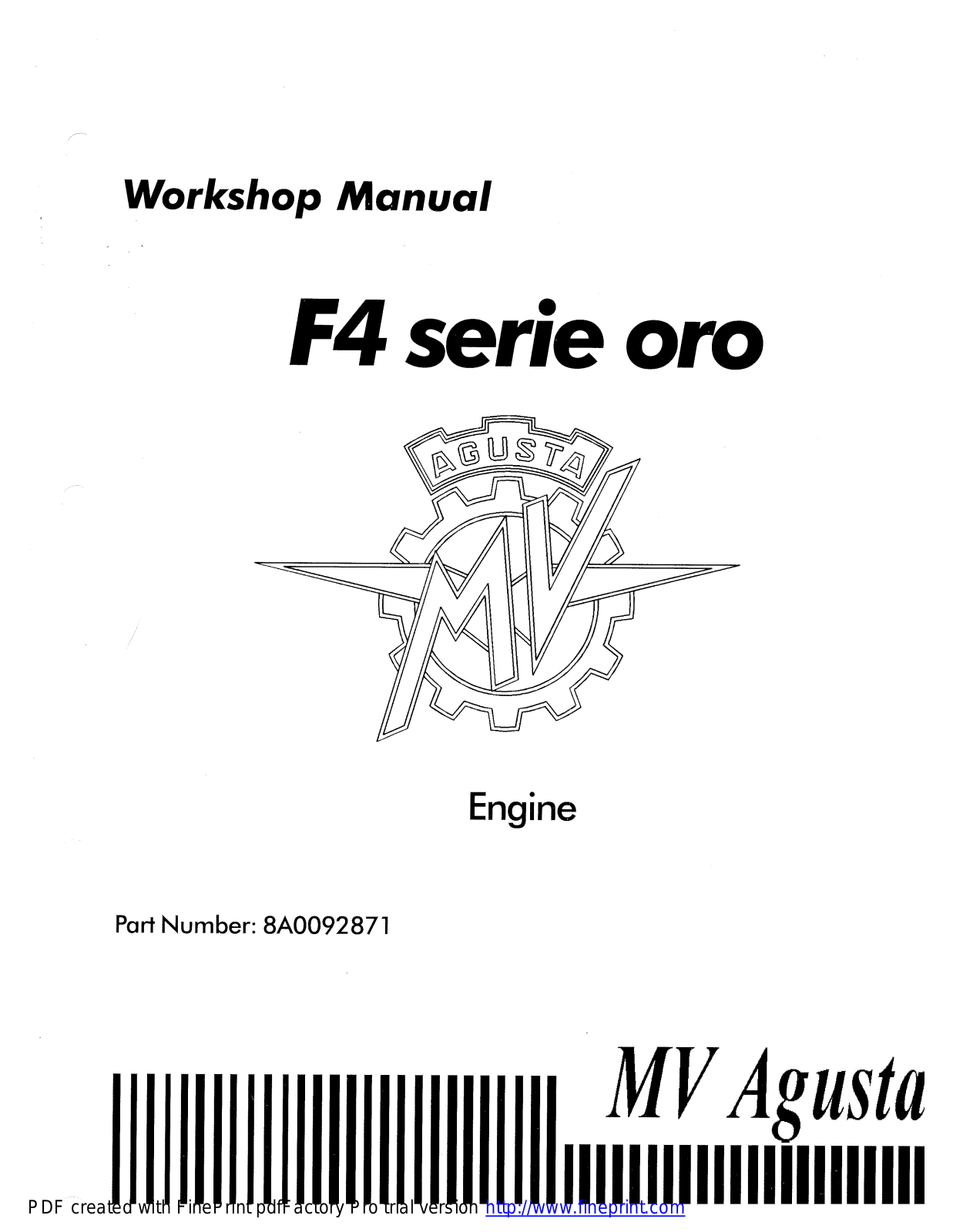 Agusta MV F4 750 Engine Service