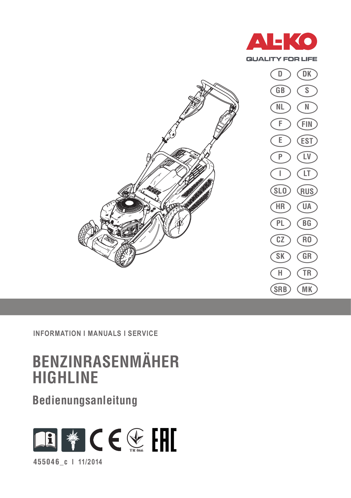 Al-ko Highline 477 VS User Manual