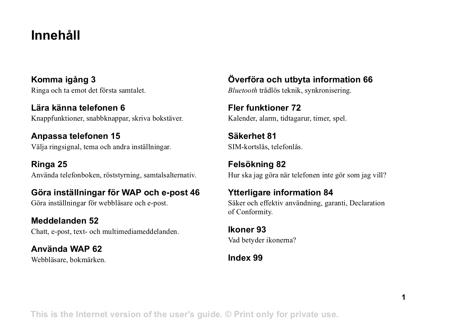 Sony ericsson T68I User Manual