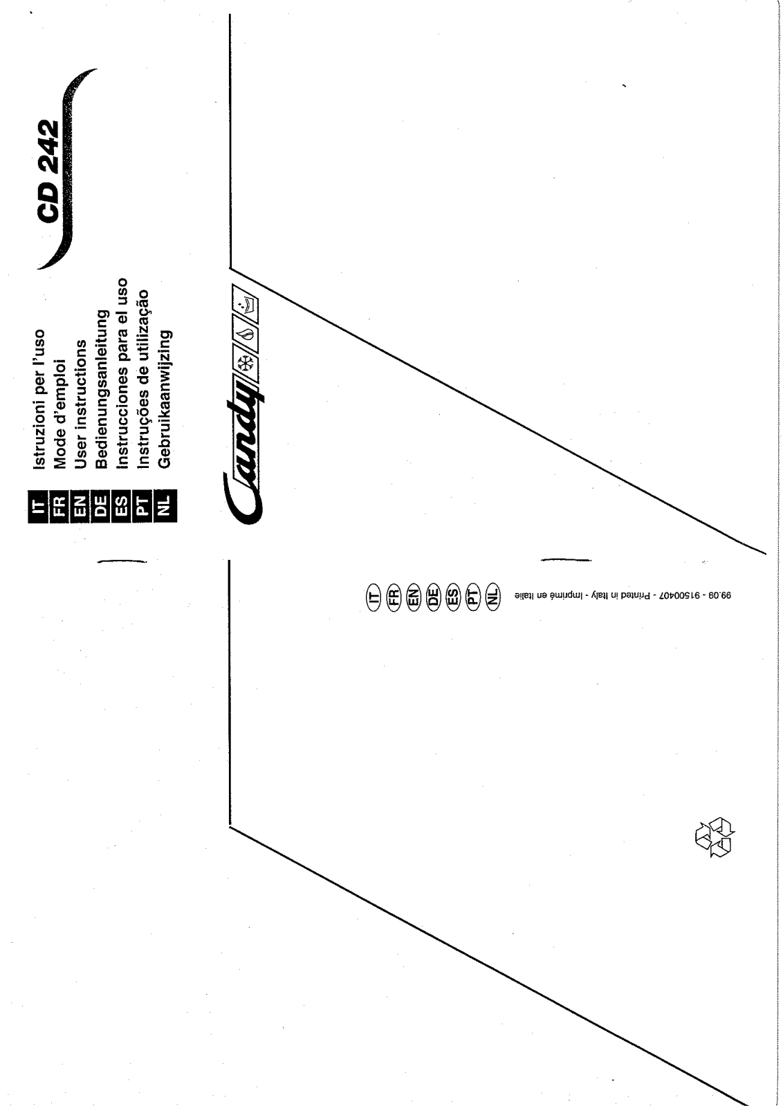 Candy LS CD 242, LS CD 242 UK Manual