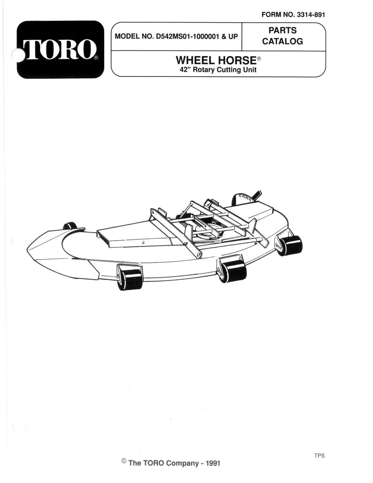 Toro D5-42MS01 Parts Catalogue