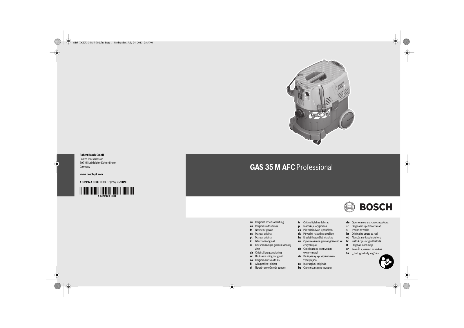 Bosch GAS 35 M AFC User Manual